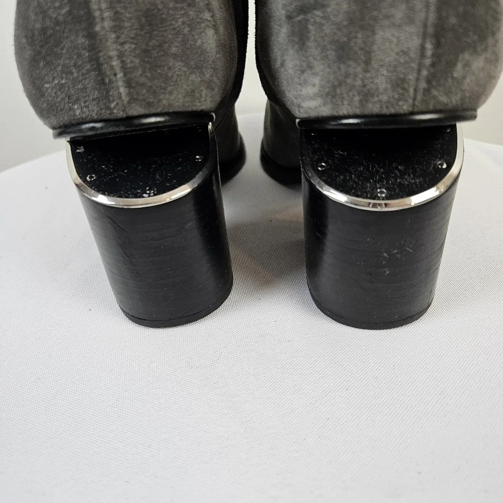 Alexander Wang Suede Leather Gabi Boots Size 39 US 9 Gray